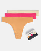 SPANXsmoothâ„¢ Fit-To-You Thong 3-Pack Box | Amber Haze/Tulip/Daffodil